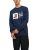 Jack  Jones Jcologan-Sudadera de Cuello Redondo, Azul Marino, M para Hombre