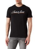 Jack  Jones Jortons Upscale tee SS Crew Neck Sn Camiseta, Negro, M para Hombre