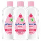 Johnsons Baby Aceite Regular, Deja la Piel Suave y Sana, Ideal para Pieles Delicadas, 3 x 500 ml