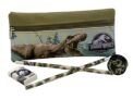 Jurassic World-Set de Papelería con Portatodo, Estuche, sacapuntas, Goma de borrar y lápices, Material Escolar, Regalo, Multicolor, Producto Oficial (CyP Brands)