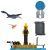 Jurassic World Minis Set de juego Caos Mosasaurus Dinosaurio con accesorios de juguete, regalo para niños +4 años (Mattel HFF11)