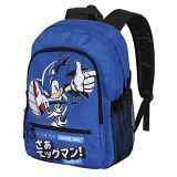 Karactermania Sega-Sonic On the run-Mochila Fight FAN 2.0, Azul, Talla única