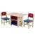KidKraft- Juego de mesa y 2 sillas de madera con corazón con compartimentos de almacenamiento