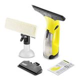 Kärcher Window Vac WV 2 Plus N Limpiadora de ventanas y cristales a batería (aspiradora limpiacristales), duración batería 35 min, peso 0,6 kg, botella pulverizadora, detergente concentrado 20 ml