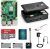 LABISTS Raspberry Pi 4 Model B Kit de 4 GB con SD de 32GB Clase 10, RPi Barebone con 3 Disipadores de Calor, 5V 3A Tipo C, Ventilador, Micro HDMI, Lector de Tarjetas y Caja Negra