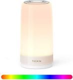 Lampara LED TECKIN táctil, regulable, para mesita de noche RGB