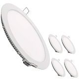 Led Atomant Pack 5X Panel Downlight LED Redondo Plano, 20 W, Blanco Frio, Talla Única, 5