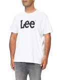 Lee Hombre Wobbly Logo Tee Camiseta, Blanco