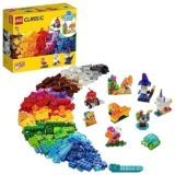 LEGO 11013 Classic Ladrillos Creativos Transparentes, Juego de Construcción para Hacer Figuras de Animales de Juguete o Vehículos, Idea de Regalo, Multicolor