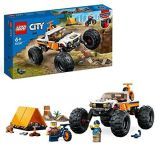 LEGO 60387 City Todoterreno 4×4 Aventurero, Coche de Juguete para Construir con Suspensión, Vehículo Estilo