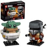 LEGO 75317 Star Wars BrickHeadz El Mandaloriano y el Niño, Baby Yoda, Juguete de Construcción