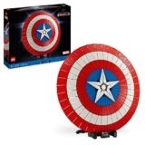 LEGO 76262 Marvel Set Escudo del Capitán América, Kit de construcción de los Vengadores para adultos, minifigura, placa identificativa y martillo de Thor, Artículo de colección de la Saga del Infinito