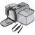 Lesure Transportin Viaje Gato Perro – 50.8×31.5×29 cm Transportadora para Perros Medianos, Bolsa de Transporte Transpirable con Extensión Plegable para Viajes en Avión o Coche, Gris