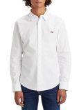Levis Long-Sleeve Battery Housemark Slim Camisa Hombre, White, S