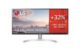LG 29WN600-W.AEU – Monitor UltraWide Plano 29 (Panel IPS: 2560×1080, 21:9, 400nit, 1000:1, sRGB99%), Diagonal 73 cm, Entrada: HDMIx2, DPx1, AMD FreeSync, Altavoces 2 x 7 W, Color Blanco
