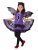 Licus Disfraz de murciélago para niña, Halloween, disfraz con alas, disfraz de Halloween, niño, carnaval, fiesta, vestido tutu (púrpura, 3-4 años)