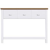 Marca Amazon – Movian – Consola con tres cajones, 100 × 30 × 74 cm, blanco
