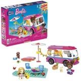 Mega Construx Barbie Supercaravana de aventuras, muñecas y coche de juguete de bloques de construcción con accesorios (Mattel GWR35)