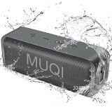 MUQI Altavoz Bluetooth Portátil, IPX7 Impermeable Sonido Estéreo Fuerte con Graves, 24H Tiempo de Reproducción Altavoces Inalámbricos de Doble Pareja para el Hogar al Aire Libre (Gris)…