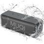 MUQI Altavoz Bluetooth Portátil, IPX7 Impermeable Sonido Estéreo Fuerte con Graves, 24H Tiempo de Reproducción Altavoces Inalámbricos de Doble Pareja para el Hogar al Aire Libre (Gris)…