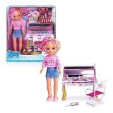 Nancy – Nails Style, muñeca con Accesorios para Jugar a pintarle Las uñas, Juego de manicura, con Accesorios y luz led, para niños y niñas Desde 3 años, Famosa (NAC54000)
