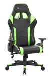 Newskill Kitsune Silla Gaming Profesional, Inclinación y Altura Regulable, Reposabrazos 2D Ajustables, Base en Nylon, Reclinable 180º, Ergonómica, Piston Gas Clase 4, Polipiel, Color Verde
