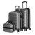 NEWTECK Juego Maletas y Neceser 3 pzs, Maleta Mediana y Pequeña 20″(53×33,5x22cm) + 24