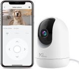 NGTeco Cámara de Seguridad Inteligente Interior, Cámara de Alta Definición de 2,4 GHz 1080p, Visión Nocturna, Almacenamiento en la Nube, para Uso con Alexa y Google Assistant (c2500)