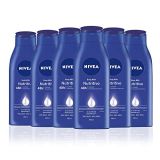 NIVEA Body Milk Nutritivo en pack de 6 (6 x 400 ml), leche corporal para una hidratación profunda durante 48 h