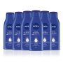 NIVEA Body Milk Nutritivo en pack de 6 (6 x 400 ml), leche corporal para una hidratación profunda durante 48 h