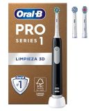 Oral-B Pro Series 1 Cepillo de Dientes Eléctrico con Mango Recargable y Cabezal, Diseñado por Braun, Regalos Originales para Mujer y Hombre – Negro
