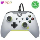 PDP Wired mando Electric White, Gamepad for Video Game, Gaming, Xbox One, Officially Licensed – Xbox Series X|S