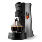 Philips Senseo Select CSA250/10 Crema Plus – Cafetera de monodosis (acero cepillado, selección de potencia y función de memoria)