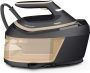 Philips PerfectCare Serie 6000 Centro de planchado a vapor – 2400 W, salida de vapor 600 g, presión 8 bares, tecnología OptimalTEMP, depósito de agua de 1,8 litros, negro (PSG6064/80)