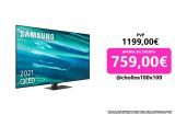 Samsung QLED 4K 2021 55Q80A – Smart TV de 55″ con Resolución 4K UHD, Procesador QLED 4K con Inteligencia