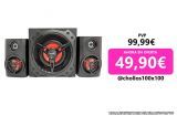 Woxter Big Bass 500R V1 – Altavoces 2.1, 150W BLUETOOTH, LEDS, Subwoofer y Satélites de MADERA