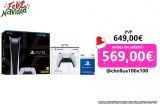 Consola – Sony PS5 Digital Edition C, 825 GB, 4K HDR, Blanco + 1 Mando DualSense™ Extra + Tarjeta 50€ PS Store