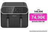 Freidora de Aire 8L y 1700W – Air Fryer con 6 Programas 2 Cestillos Temperatura Dual Cesta Antiadherente sin BPA PFOA
