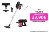 Aigostar Cyclone – Aspirador de Mano y Vertical 2 en 1. Potencia 600W, Filtro HEPA. Aspirador 2 en 1 con Tubo telescópico