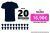 Pack 20x Camisetas Algodón 100% Marca Crossfire, basica, 160grs