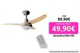Cecotec Ventilador de Techo con Mando a Distancia y Luz EnergySilence Aero 480. 65 W
