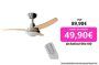 Cecotec Ventilador de Techo con Mando a Distancia y Luz EnergySilence Aero 480. 65 W