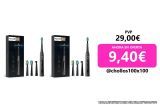 2x Cepillo de Dientes Eléctrico Ultra Sónico Fairywill Con Temporizador Inteligente, con Cabezales de repuesto