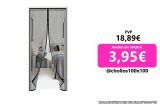MERCURY TEXTIL- Mosquitera para Puerta Imantada, Cierre Magnético Automático. Ideal para Balcón, Patio