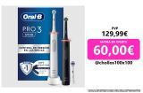Oral-B Pro 3 3900 Dual Cepillos De Dientes Eléctricos Pack Negro y Blanco con cabezal recambio