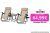 Pack 2x Tumbonas Sillas Plegables Playa Piscina Hamaca Reposabebidas Beige con Mesita