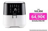 Mellerware – Freidora de Aire Crunchy! Plus frie sin aceite Con capacidad de 5,5L. Temperatura ajustable 80-200ºC