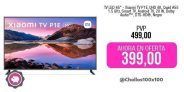 TV LED 65″ – Xiaomi TV P1E, UHD 4K, Quad A55 1.5 GHz, Smart TV, Android TV, 20 W, Dolby Audio™, DTS-HD®, Negro