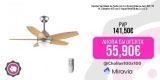 Cecotec Ventilador de Techo con Luz EnergySilence Aero 495. 55 W, Diámetro 42Ó con 5 Aspas Reversibles, Luz LED