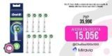 Oral-B Cross Action cabezal de recambio para cepillo de dientes eléctrico blanco pack de 9 unidades